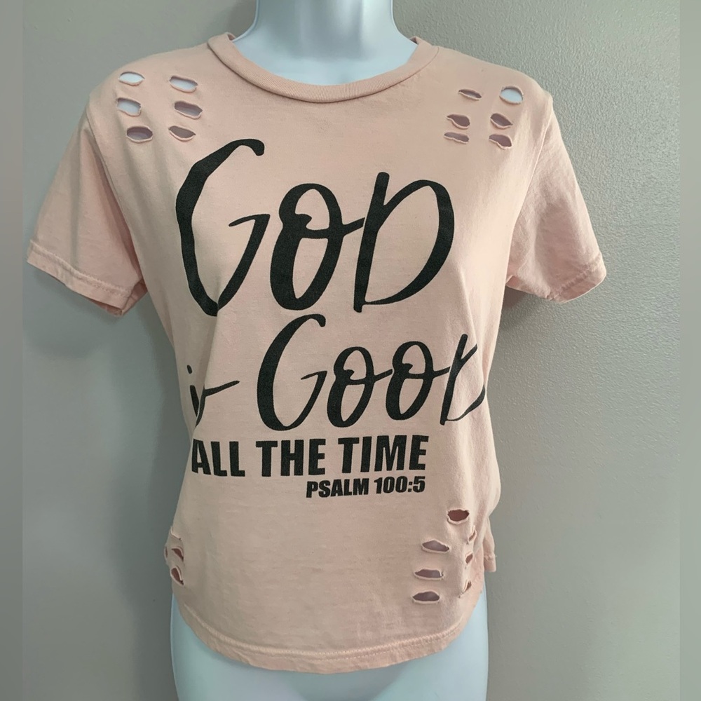 On Fire Light Pink Cotton Tee